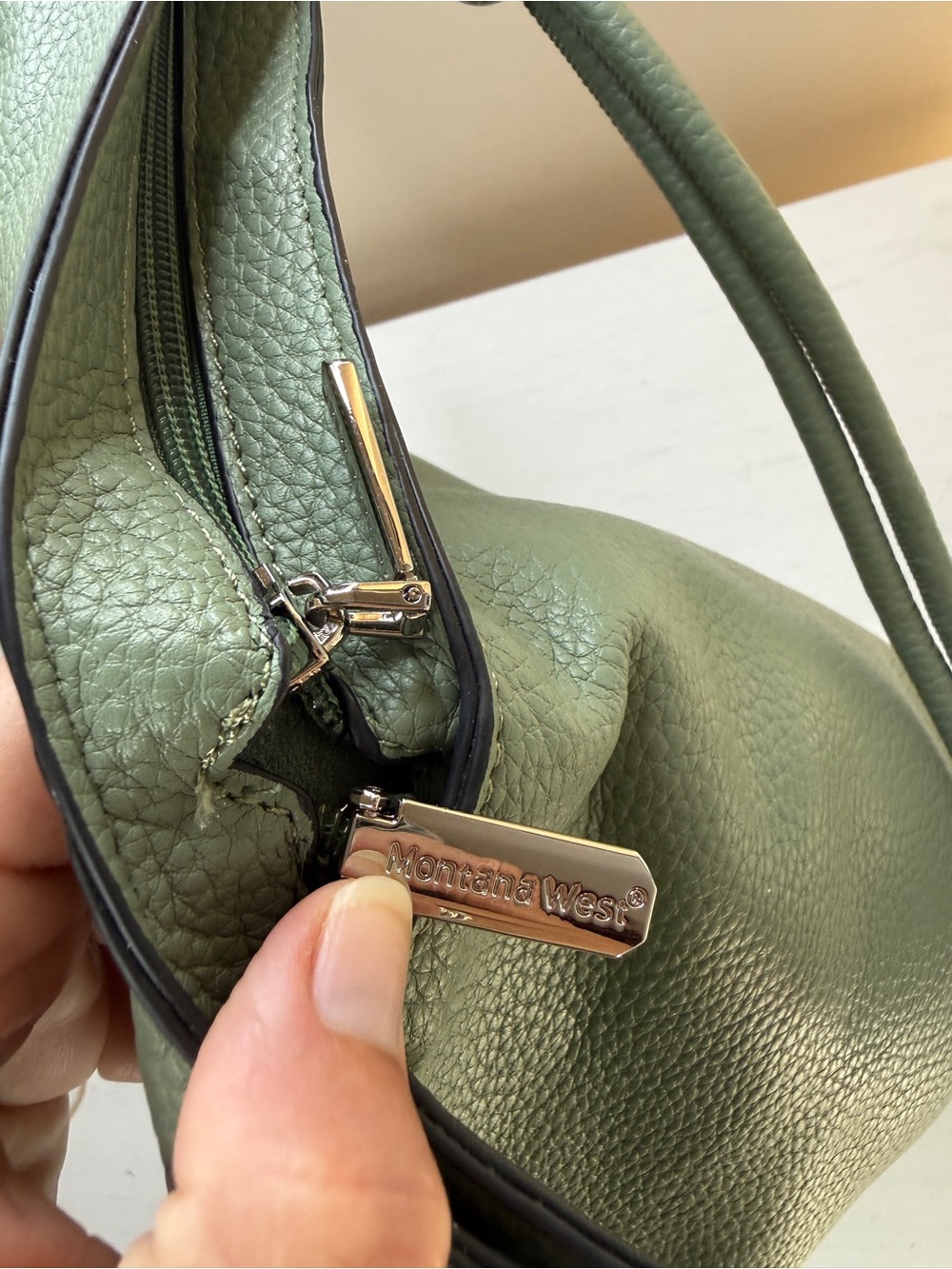 Montana West Slouchy Shoulder Bag Knotted Hobo Bag Green - Picture 9 of 15